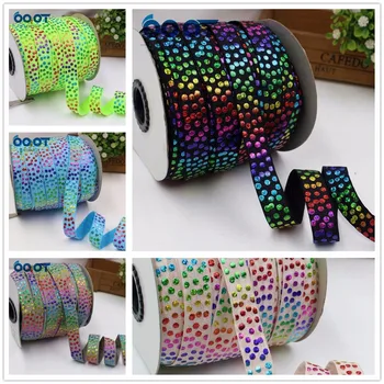 

OOOT BAORJCT 176282,16MM hot color print Dots Elasticity ribbon,10 yards DIY handmade hair accessories Material,free shipping