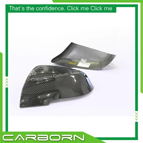 

For BMW F10 F12 F13 F06 F01 F02 2014-ON Add On Style Gloss Black Carbon Fiber Body Side Rear View Mirror Cover