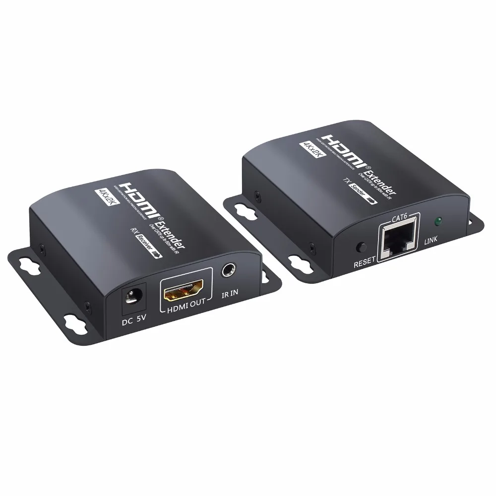 Neoteck 60 м HDMI Ретранслятор с ИК пультом дистанционного управления 4K 3D по RJ45 Cat6 Cat7