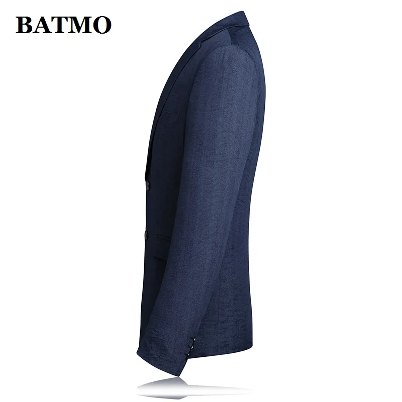 BATMO Новое поступление весенние высококачественные полосатые повседневные мужские блейзеры, мужские костюмы мужские, повседневные куртки для мужчин, большие размеры 1911