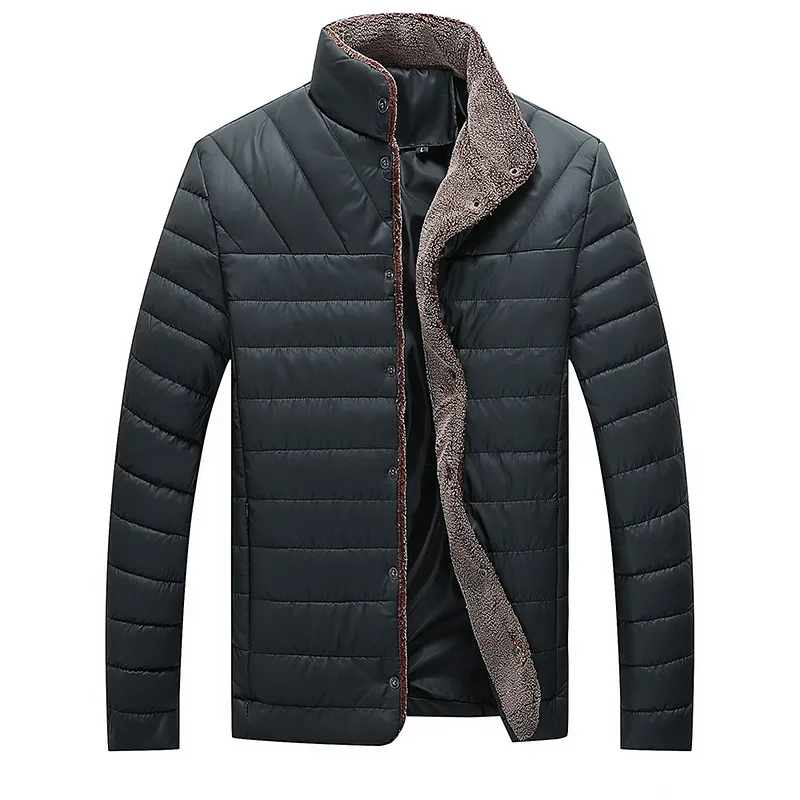 BOLUBAO, повседневная мужская куртка, зимняя, теплая, мужская, одноцветная, хлопок, смесь, мужская куртка-бомбер, пальто, повседневная, толстая, верхняя одежда - Цвет: Black