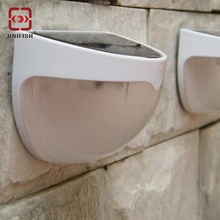 6 LED Super Bright Solar Powered Light Wall Mount Light Control Outdoor Garden Fence Lamp Quarter Ball Shape