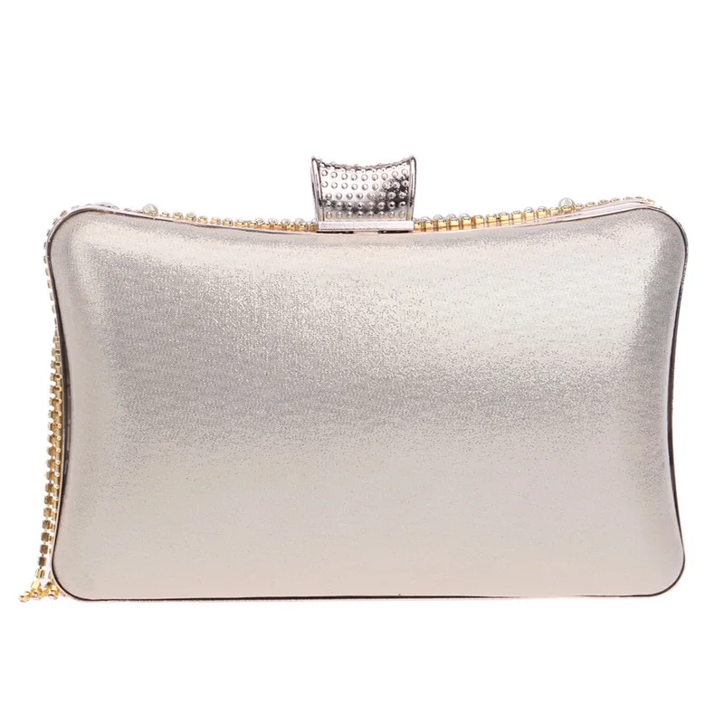  Rhinestones Tassel Clutch Diamonds Beaded Metal Evening Bags Chain Shoulder Messenger Purse Evening - 32520915550