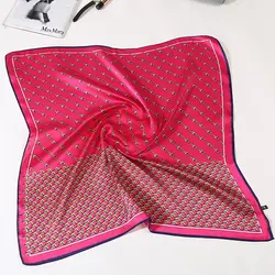 Для женщин Полосатый квадратный шарф шарфы из искусственного шелка Leopard стюардесса хозяйка дамы Офис шейный платок бандана 70x70 см