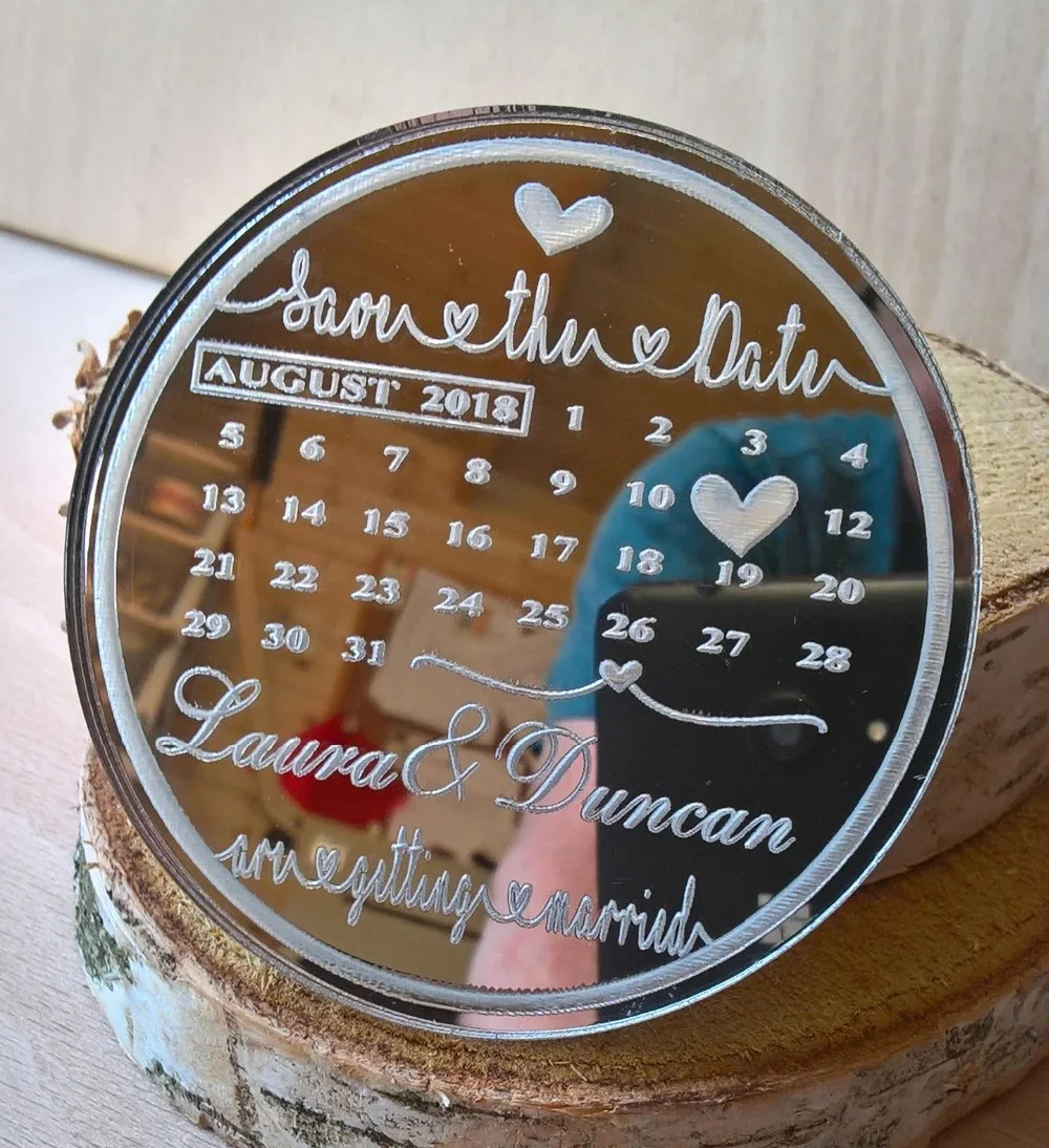 Save The Date Fridge Magnet From Mirror Acrylic Calendar Save The Date 