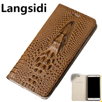 

For Huawei Honor Magic 2 Langsidi Genuine Leather Business Phone Case For Huawei Honor V20 V10 V9 Honor 8X Max Flip Case Coque