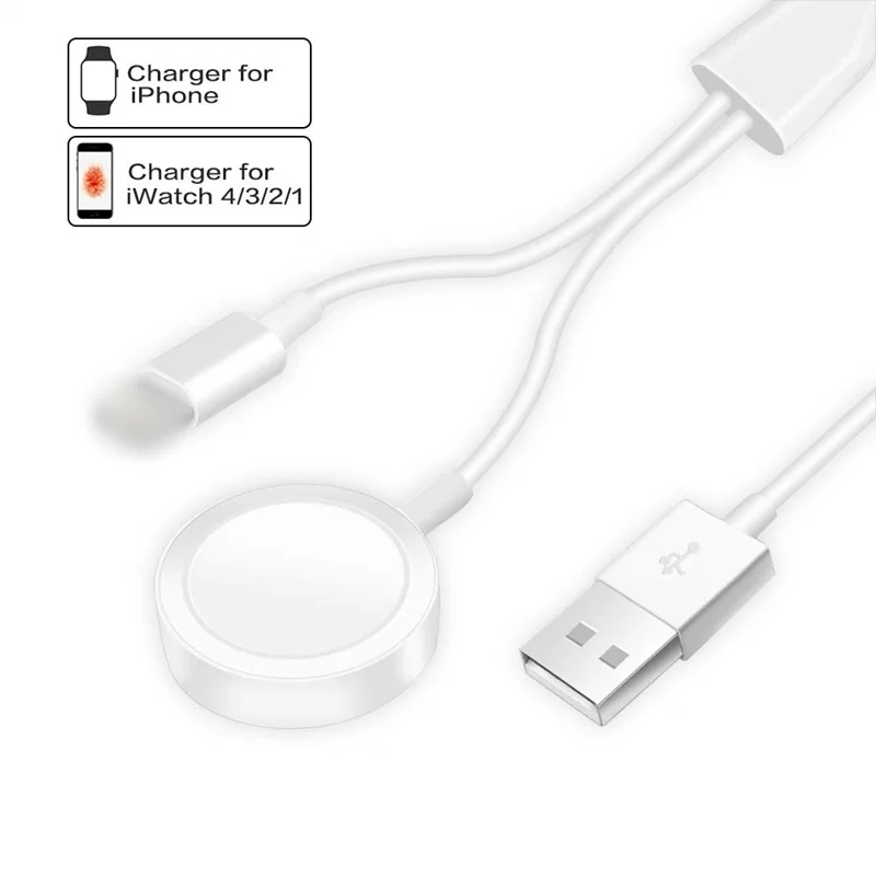 

2 In 1 Magnetic Fast Wireless Charger For Apple Watch 4 3 2 1 Quick Charge Portable Mobile Phone Charger For Iphone X XS 8 7