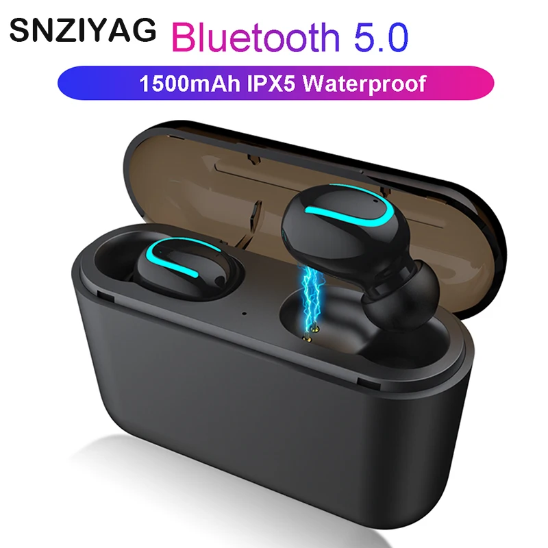 

SNZIYAG HQB-Q32 Bluetooth 5.0 Earphones TWS Wireless Headphones Blutooth Earphone Handsfree IPX5 Sports Earbuds Gaming Headset