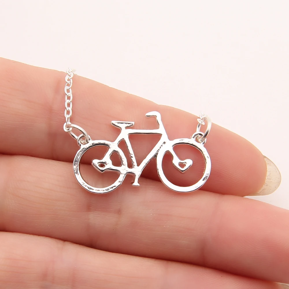 1pcs Bicycle Necklace Race Cycling Biker Silver Triathlon Spin Class