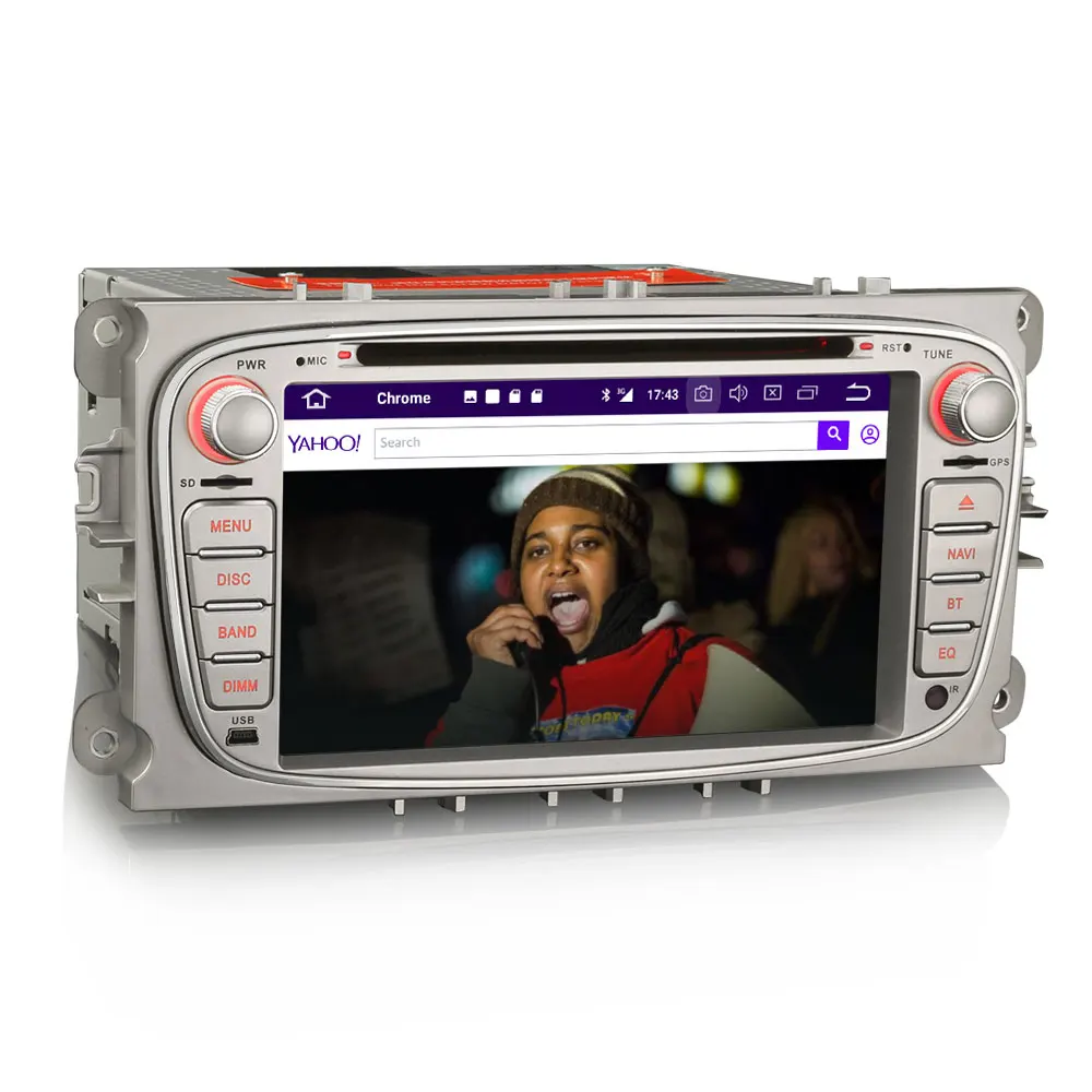 Sale Erisin ES7409F 7" Android 8.0 Octa core 4G RAM Car DVD GPS Radio DVR DAB+ DVD For Ford Mondeo Focus S/C-Max Galaxy 4