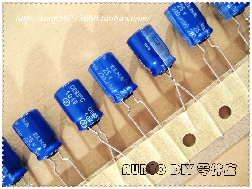 

2020 hot sale 30PCS/50PCS ELNA blue robe RE3 series 220uF/25V electrolytic capacitors (with the origl box) free shipping