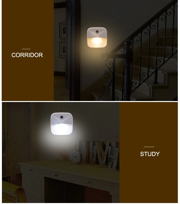 

2 pieces Night Light - Plug in Wall Automatic Light Photocell Sensor Night Lighting Lamp Wall Light Induction Lamp for Bedroom
