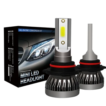 

2PCS H7 H11 H1 H8 H9 9005 9006 Car LED Headlight Bulbs H4 Hi-Lo Beam 90W 12000LM 6000K Auto Headlamp Led Car Light 12V Mini