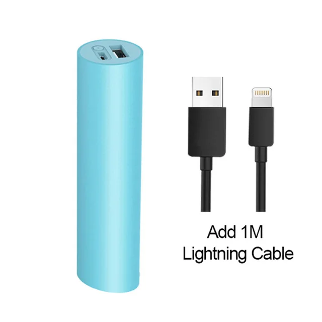 Xiaomi 18650 батареи ZMI USB 3,6 V 3000MAH Мини Портативный внешний аккумулятор Перезаряжаемый для Xiaomi iPhone Android смартфон - Цвет: With Lighting Cable