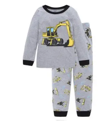 Детские пижамы детская одежда для сна комплект пижамы для детей, для мальчиков и девочек пижама с рисунком, пижама хлопчатобумажная одежда для сна От 2 до 7 лет