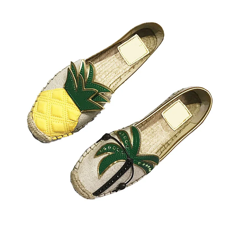 Punta Pescador Femmes Poner De Cáñamo Diseñador Lona Verano Paja Transpirable Alpargatas Zapatos Redonda Beau Barato Lindo gwX8qS6tt