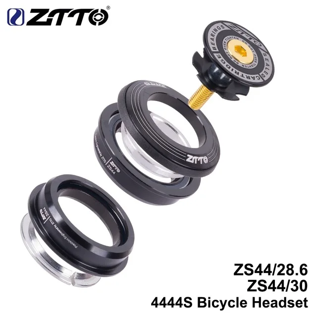 ZTTO4444s MTB велосипед дорожный велосипед гарнитура 44 мм 44 мм CNC 1 1/" 28,6 прямая вилка внутренняя ZS44 SEMI-INTEGRATED гарнитура дешево