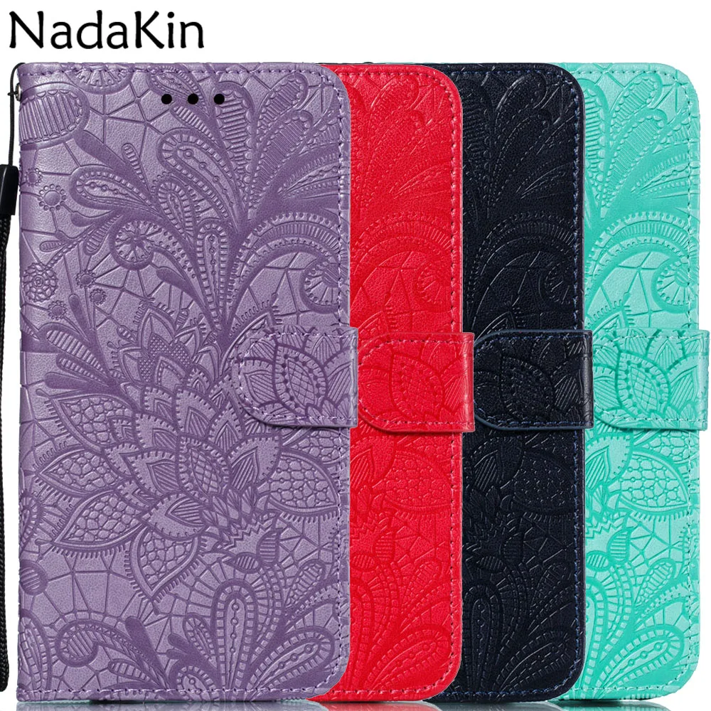 

Lace Flower Flip Book Case for Huawei Honor 20 8S 8X 8C View 20 Y9 Prime Y5 9 P20 Lite 2019 Nova 5i P Smart Z Luxury Cover Shell