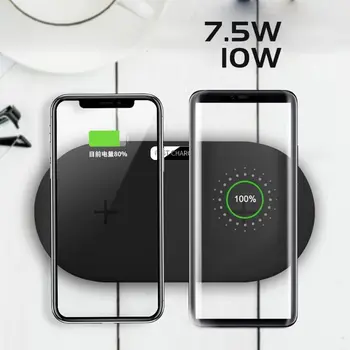 

Wireless Charger Pad for iPhoneSamsung Galaxy S9 Plus S8 Note 8 Fast Dual QI Induction Charging Stand