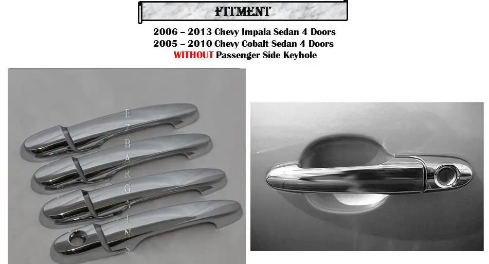 Chevy Impala Chrome Mirror Cover Chrome Door Handle 06 07 08 09 10 11 12 13