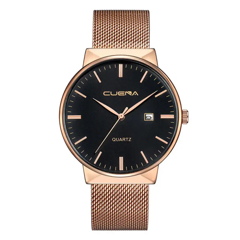 

CUENA Fashion Watch Men Watches Waterproof Slim Mesh Strap Wrist Watches For Men Quartz Sports Watch Clock Relogio Masculino CC4