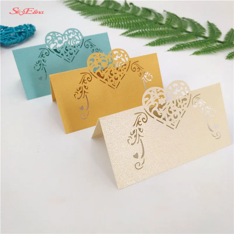 50pcs Laser Cut Place Cards Wedding Name Cards Table Name Place Cards Wedding Party Table Decoration Wedding Decoration 5zsh928 (68)