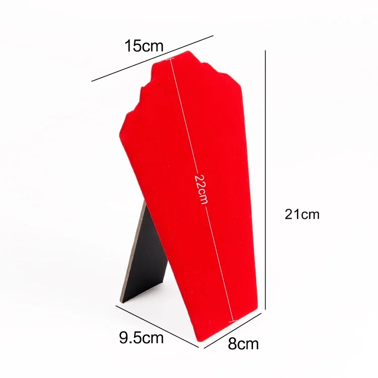 Tonvic оптом 4 черный/красный бархатная Подставка для ювелирных украшений подставка держатель доска вешалка для украшений 2 шт 21 см H