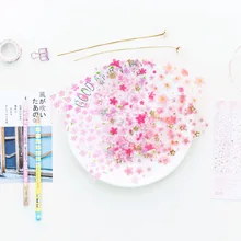 6 unids/pack romántico Sakura pegatinas de PVC diario etiqueta engomada decoración para Scrapbook japonés papelería pegatinas