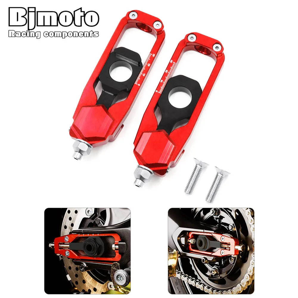 Chain Adjusters Tensioner Catena w/Spool For 20132016 Yamaha MT FZ 09 Red