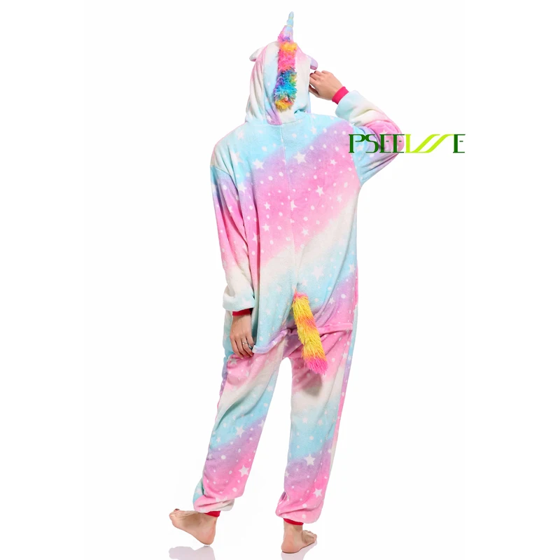 Комплект Kigurumi Пижама в виде животного для взрослых мужские и женские пижамы из