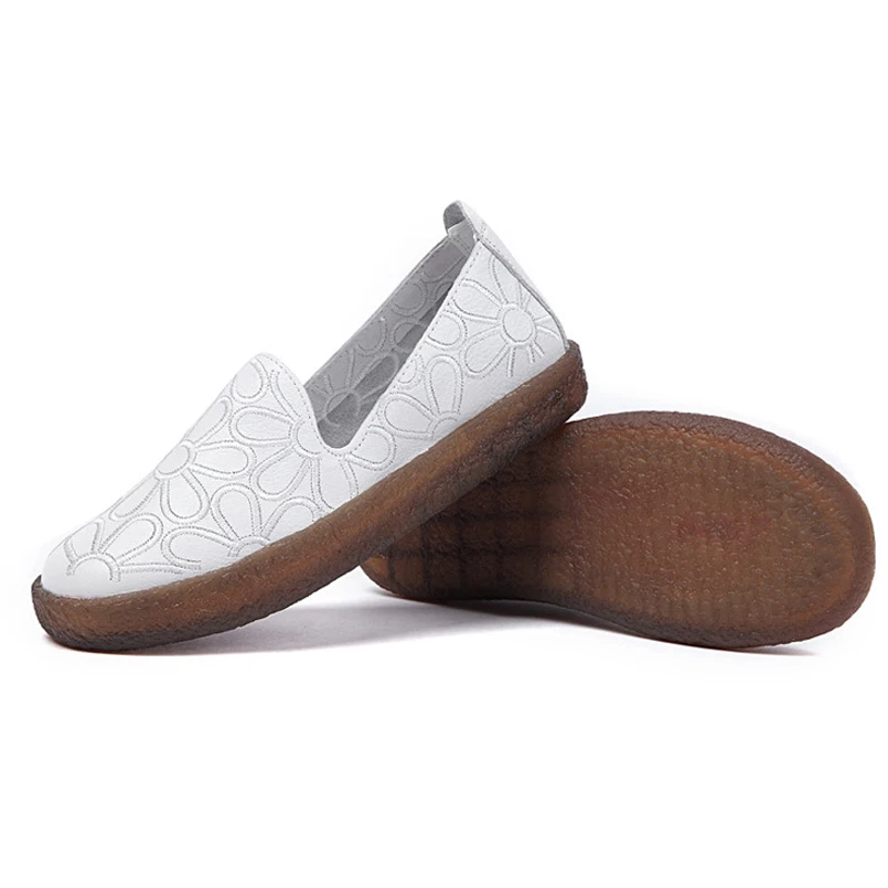 white Genuino Oxford Suave Transpirable Mocasines Étnico Mujeres Zapatos Flor Black De Mujer Z 2018 Vaca Primavera Casuales Cuero Piel fp0HU