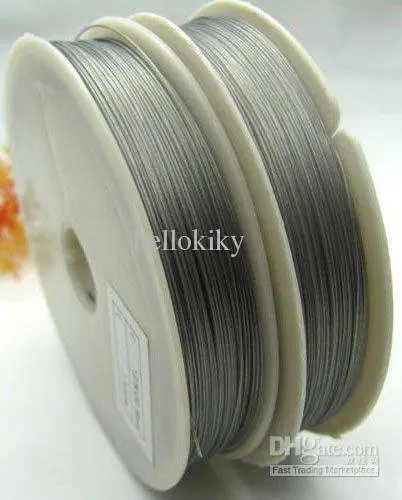 

10ROLLS 100M Silver Color Tiger Tail Beading wire 0.45mm M82