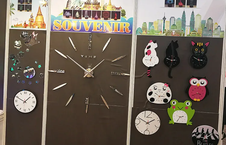 Круглый бесшумный современный вручение часы детей Лиса мультфильм творческий Гостиная Home Decor Тихая деревянные настенные часы