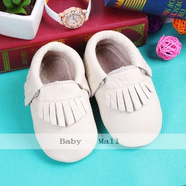 Cores de Couro Macio do Bebê Caminhantes da Criança do Bebê Genuíno Menino Sapatos Primeiros Mocassins Anti-deslizamento Infantil Franja 24 15 do bebê mocassins anti-deslizamento infantil franja sapatos