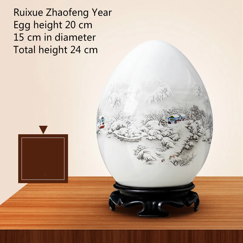 Jingdezhen Ceramic Lucky Ornaments Furnishing Decoration Crafts Office Coffee Accessories Wedding Desktop Pendulum E - Цвет: m