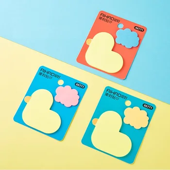 

24 pcs/Lot Cartoon yellow duck sticky note Color cloud memo stickers Post guestbook Stationery Office School supplies F902
