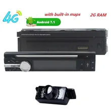 Universal 1 din Android 7.1 Quad Core Car DVD player GPS Wifi BT Radio BT 2GB RAM 32GB ROM16GB 4G SIM Network Steering wheel RDS