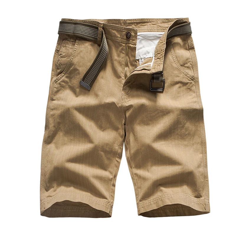 Хлопковые мужские шорты кэжуал эластичный пояс с принтом модные пляжные шорты тонкие дышащие бермуды тонкие шорты цвета хаки