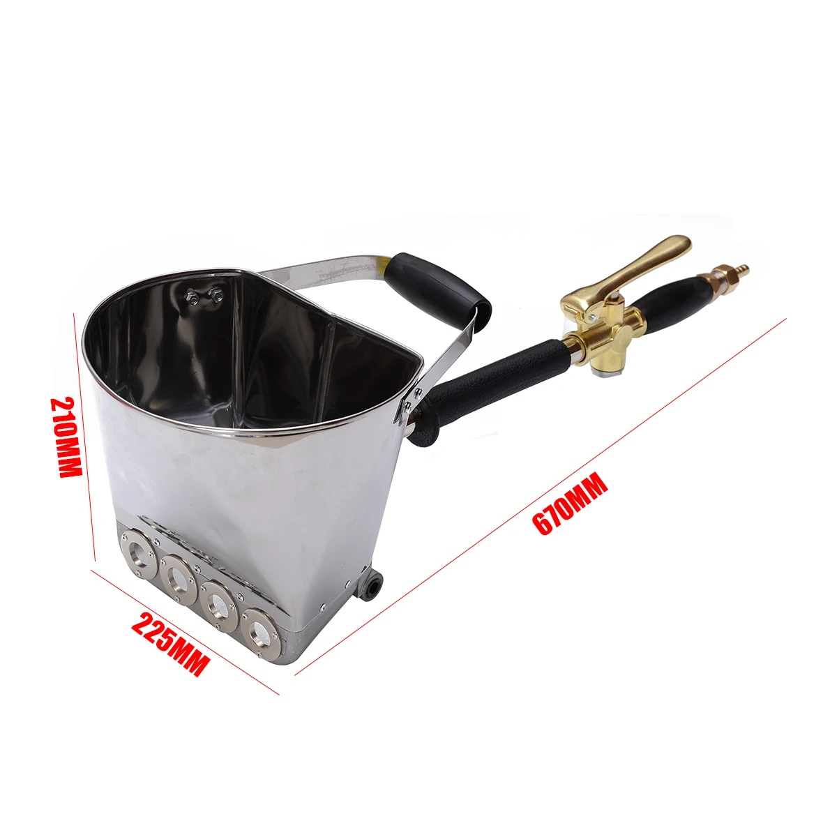 6 Bar Mortar Sprayer Wall Mortar Gun Stucco Shovel with Hopper Ladle Spray Gun Cement Air Stucco Sprayer