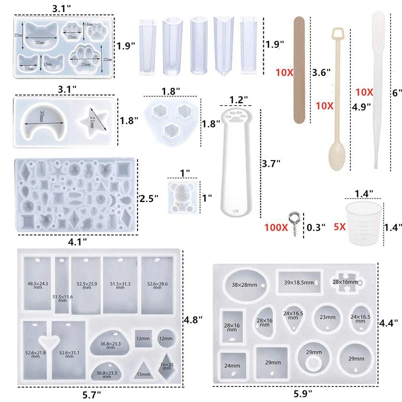 Силиконовой смолевой Наборы ассорти смолы силиконовые литейные формы и набор инструментов для самостоятельного изготовления ювелирных украшений украшения ремесленничество
