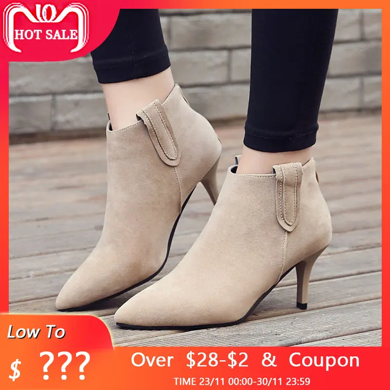 

chelsea boots women high heels ankle boots for women winter boots high heels shoes woman high heel boots zipper bota feminina