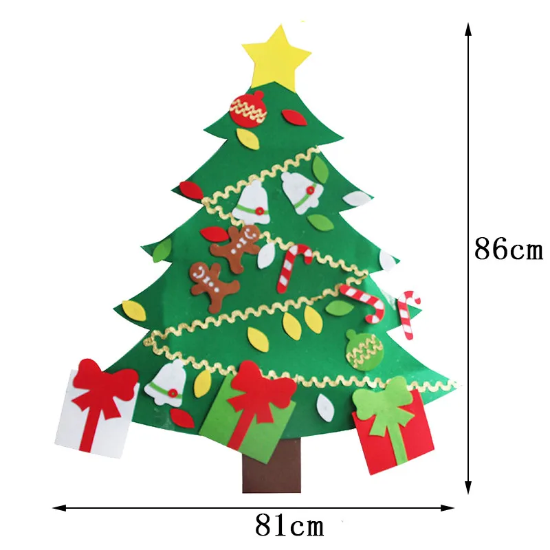 3D DIY чувствовал Рождественская елка с украшениями Детские Рождественские подарки Новый год 2019 Navidad рождественские украшения для дома