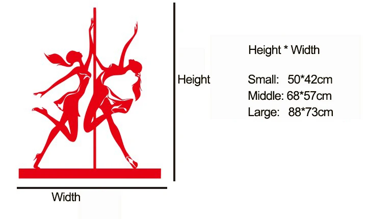 Сексуальные красивые наклейки на стену для танцев на шесте, диско-бар, плакат, наклейки для гостиной, Танцевальная тренировка