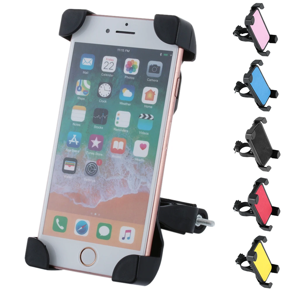 

Universal 360 Degree Rotation Bike Bicycle Motorcycle Handlebar Clip Stand Phone Holder Bracket Mount Shockproof for 3.5-6.5"