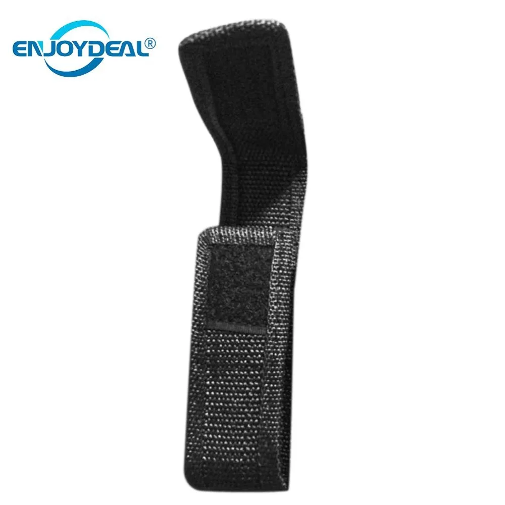 

12cmx3.8cm Nylon LED Flashlight Torch Holster Holder Adhesive Belt Pouch Case Outdoor Camping Hiking Portable Belt