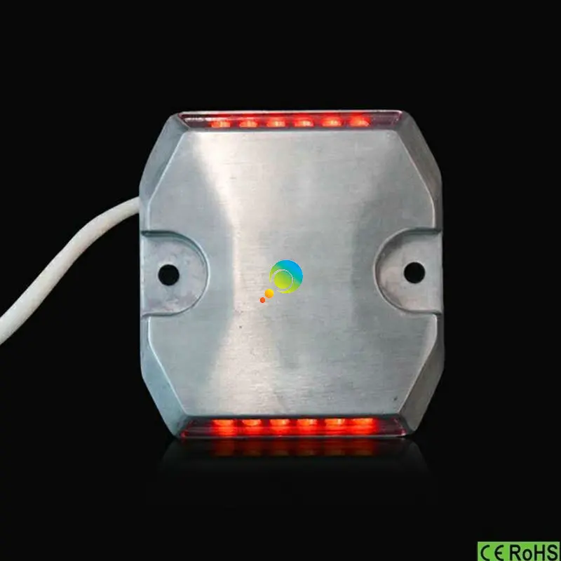 DC12V or 24V High quality Aluminum waterproof red LED tunnel wired road stud