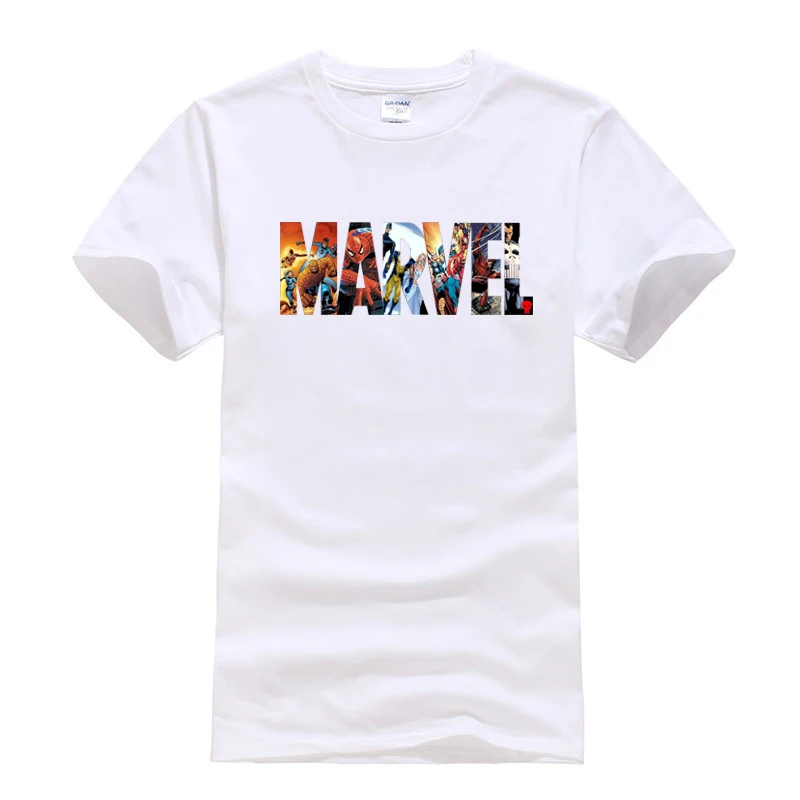 

2019 Summer new Fashion Marvel t shirt short sleeves Casual The Avengers Superhero cotton high quality t-shirt men tops tees