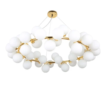

Nordic creative circle led pedant light 45 head Round Bubble glass lampshade Dia.95cm G4 lamp 3W home decoration livingroom hall