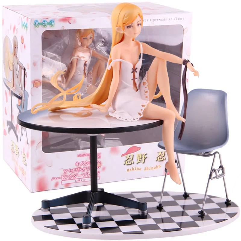 Bakemonogatari фигурка Oshino Shinobu 12 лет Ver. 1/8 масштаб предварительно окрашенная фигурка ПВХ Коллекционная модель игрушки - Цвет: with box