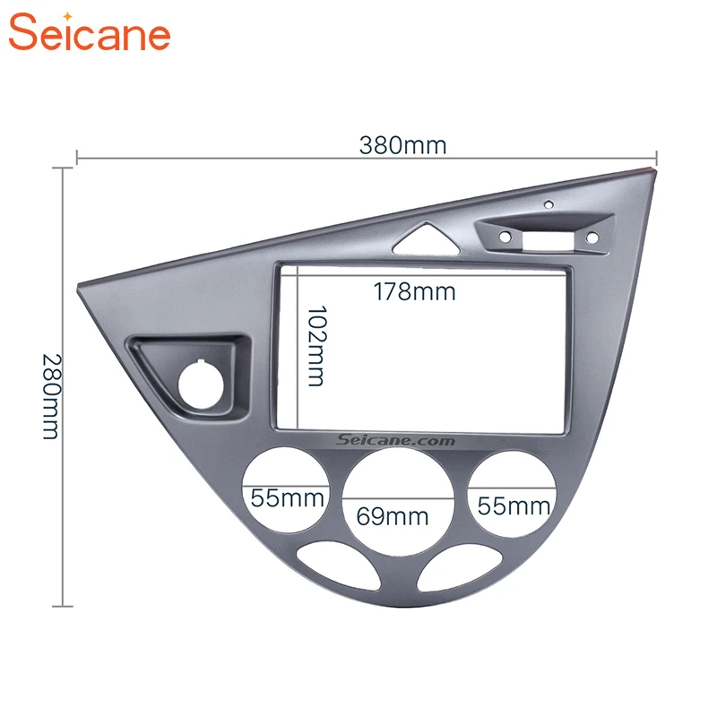 Seicane 2Din Автомобильная стереосистема Fascia DVD Радио рамка панель для 2006 Ford Fiesta Focus